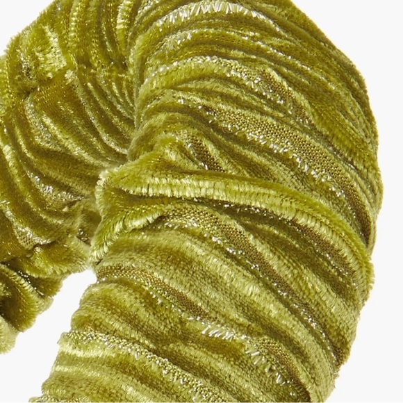 🆕Lele Sadoughi Kelly Chunky Chartreuse Green Gathered Velvet Headband::NWT:: - Picture 3 of 10